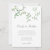 Elegante  botanische wijnstok bruiloft kaart (Voorkant)