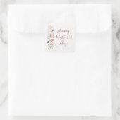 Elegante botanische wijnstok Moederdag sticker (Tas)