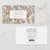 Elegante Botanische Wildbloem Botanische Bloemen Visitekaartje (Voorkant / Achterkant)