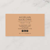 Elegante Botanische Wildbloem Botanische Bloemen Visitekaartje (Achterkant)