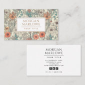 Elegante Botanische Wildbloem Botanische Bloemen Visitekaartje (Voorkant / Achterkant)