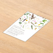 Elegante Botanische Wilde Bloem Bruiloft Acryl Uitnodigingen (Laagn)