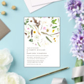 Elegante Botanische Wilde Bloem Bruiloft Acryl Uitnodigingen (Insitu (Huwelijk))