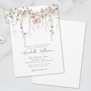 Elegante botanische wilde bloemen bloemenkinderfee kaart