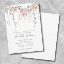 Elegante botanische wilde bloemen bruids douche
