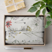 Elegante botanische wilde bloemen tissuepapier (Geschenk)
