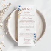 Elegante Botanische Wildflower Bruiloft Menu