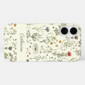 Elegante Botanische Wildflowers Naam Wit Case-Mate iPhone Case (Achterkant (horizontaal))