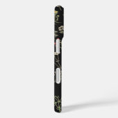 Elegante Botanische Wildflowers Naam Zwart Case-Mate iPhone Case (Achterkant / Rechts)