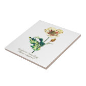 Elegante  Botanische Witte Opium Poppy Flower Tegeltje (Zijkant)