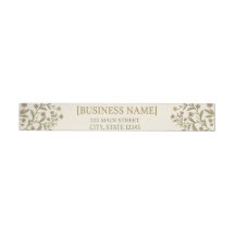 Elegante botanische zakelijke retouradreslabels |