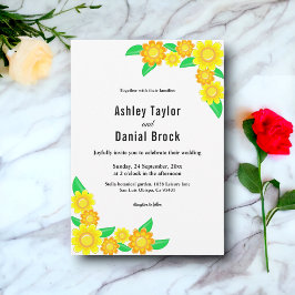 Elegante Botanische Zonnebloem Zomer Bloemen Bruil Kaart