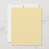 Elegante Boter Geel Budget Huwelijksuitnodiging (Achterkant)