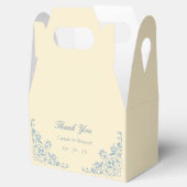 Elegante Boter Geel en Blauw bruiloft Dank u Bedankdoosjes (Geopend)