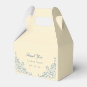 Elegante Boter Geel en Blauw bruiloft Dank u Bedankdoosjes (Voorkant Zijde)