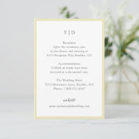 Elegante Boter Geel Monogram Moderne bruiloft