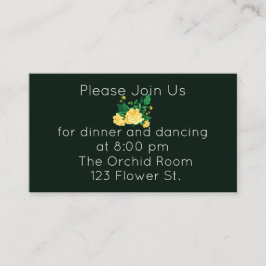 Elegante Boter Gele Camellia Ontvangst Informatiekaartje