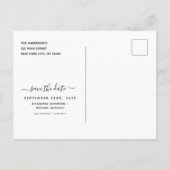 Elegante Bourgogne Bloemen Floral Save the Date Aankondigingskaart (Achterkant)