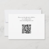 Elegante Bourgogne Bloemen QR Code Trouwwebsite RSVP Kaartje (Achterkant)