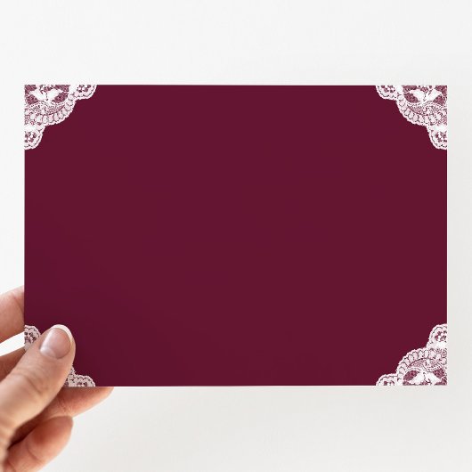 Elegante Bourgogne Bloemencake Verjaardag Kaart