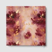 Elegante Bourgogne Blush Gold Boho Wedding Gastenboek (Achterkant)