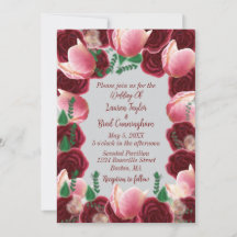 Elegante Bourgogne & Blush Roze Roze Rookbruiloft