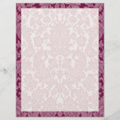 Elegante Bourgogne Damask Border Classic (Voorkant)