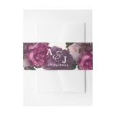 Elegante Bourgogne Dark Moody Bloemen Huwelijk Uitnodigingen Wikkel (Voorkant Voorbeeld)