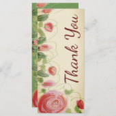 Elegante Bourgogne en crème met groen Programmakaart (Voorkant / Achterkant)