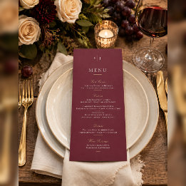 Elegante Bourgogne en Gouden Wijnboerderij Bruilof Menu