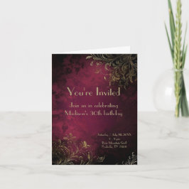 Elegante Bourgogne & Faux Gold