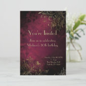 Elegante Bourgogne & Faux Gold Kaart (Staand voorkant)