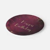 Elegante Bourgogne & Faux Gold Papieren Bordje (Gekanteld)