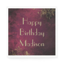 Elegante Bourgogne & Faux Gold