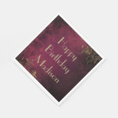 Elegante Bourgogne & Faux Gold Servet (Hoek)