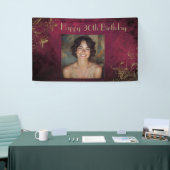 Elegante Bourgogne & Faux Gold Spandoek (Beurs)