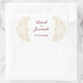 Elegante Bourgogne & Golden Rozen Sticker (Tas)