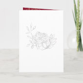 Elegante Bourgogne Goud Fine Art Bloemen Quinceane (Achterkant)