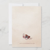 Elegante Bourgogne Gouden Bloemen Huwelijksuitnodi Kaart (Achterkant)