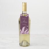 Elegante Bourgogne Groot blad Bruiloft Flessenhanger (Op fles)
