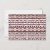 Elegante Bourgogne Henna Indische RSVP Kaartje (Achterkant)