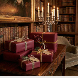 Elegante Bourgogne Klassieke Wijn Rode Gift Wrap Cadeaupapier