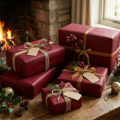 Elegante Bourgogne Klassieke Wijn Rode Gift Wrap Cadeaupapier