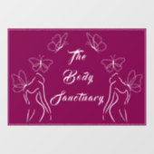 Elegante Bourgogne Logo Vrouwen Lichaamsverzorging Raamsticker (Vel)