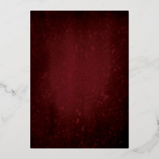 Elegante Bourgogne met gouden Confetti vakantie Folie Uitnodiging (Achterkant)