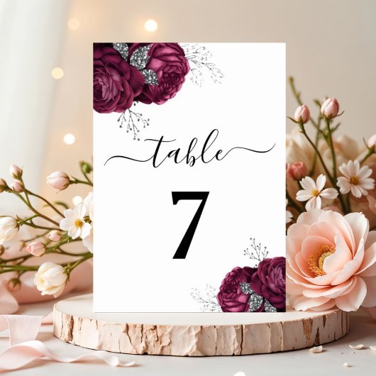 Elegante Bourgogne Pioenen Bloemen Kaart