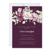 Elegante Bourgogne Plum Bloemen Bruid