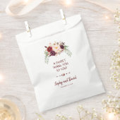 Elegante Bourgogne Rode Marsala Bloemen BEDANKT Bedankzakje (Geknipt)