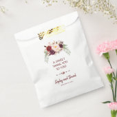 Elegante Bourgogne Rode Marsala Bloemen BEDANKT Bedankzakje (Gezegeld)