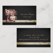 Elegante Bourgogne Taart Mixer Black Bakery Visitekaartje (Voorkant / Achterkant)